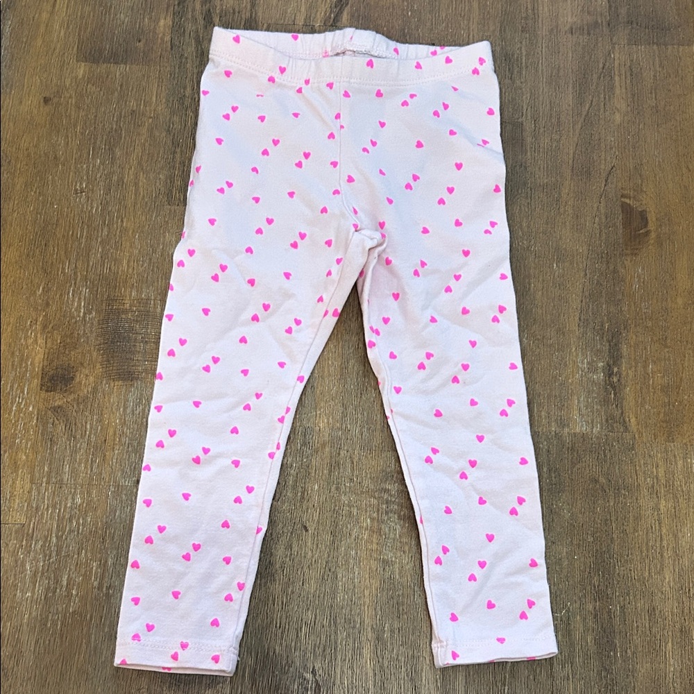 Cat & Jack Pink Heart Kids Leggings